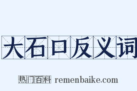 大石口反义词是什么意思的图片